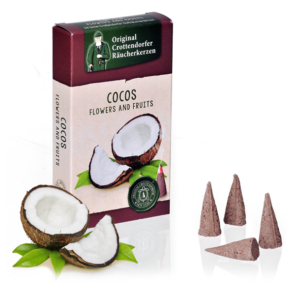 Cocos - Flowers & Fruit, Original Crottendorfer Räucherkerzen