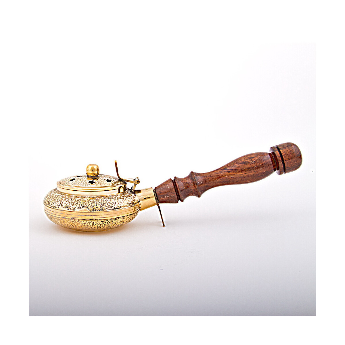 Räucherpfanne RIAD Messing mit Holzgriff
