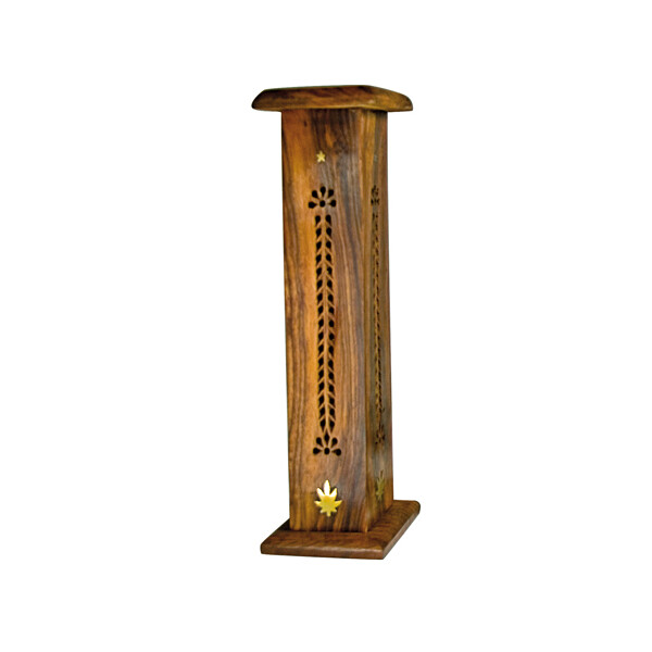 Räuchersäule, Räucherstäbchenhalter - mit Blatt
