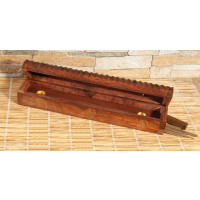 Holz Räucherstäbchenhalter mit Vorratsbox Buddha