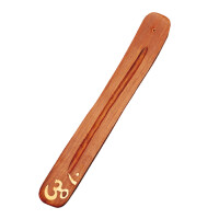 Räucherstäbchenhalter Om-Einlage (Holz/Messing)