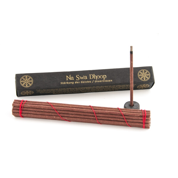 Na Swa Dhoop Tibetische Räucherstäbchen - Stärkung des Geistes / Urvertrauen - 27 Stäbchen + 1 Halter