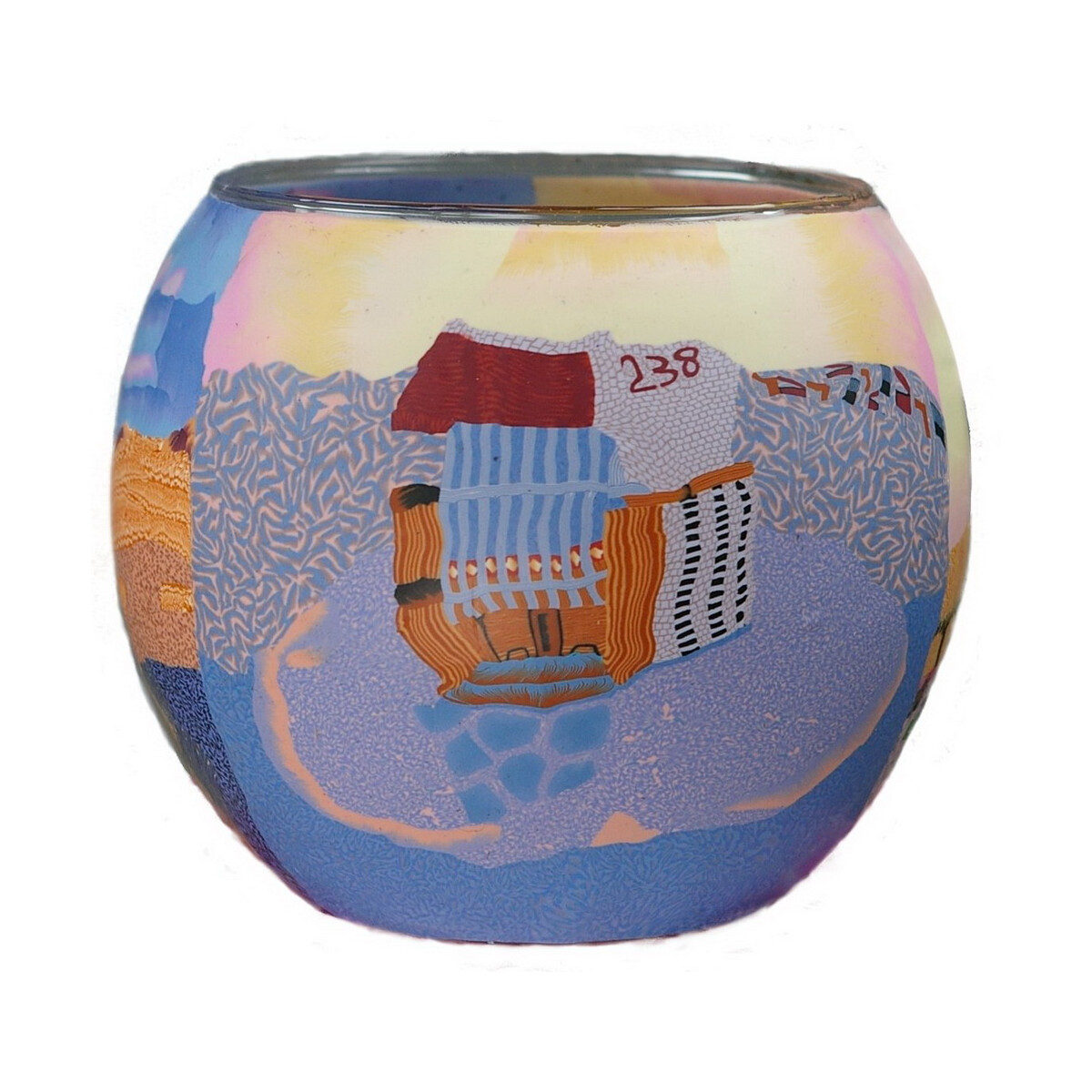 Nordic Sunset - Windlicht Glas 11 x 11 x 9 cm
