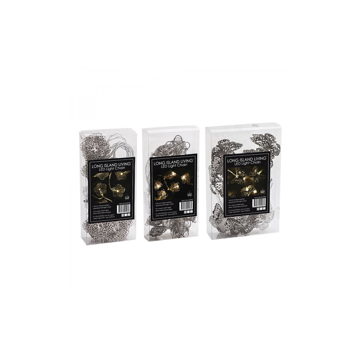 LIL Metall LED Lichterkette, 160 cm 10 x warm weiß Led