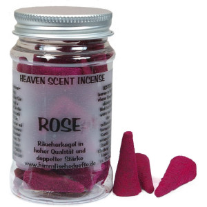 Rose - Heaven Scent R&auml;ucherkegel in Dose