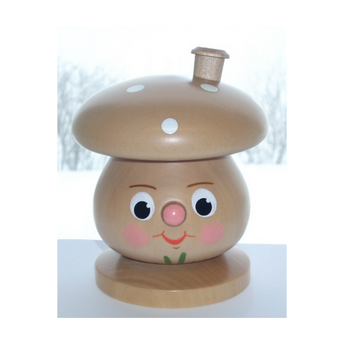 Räucherpilz natur mittel 10 cm, Zenker Holzwaren Erzgeb