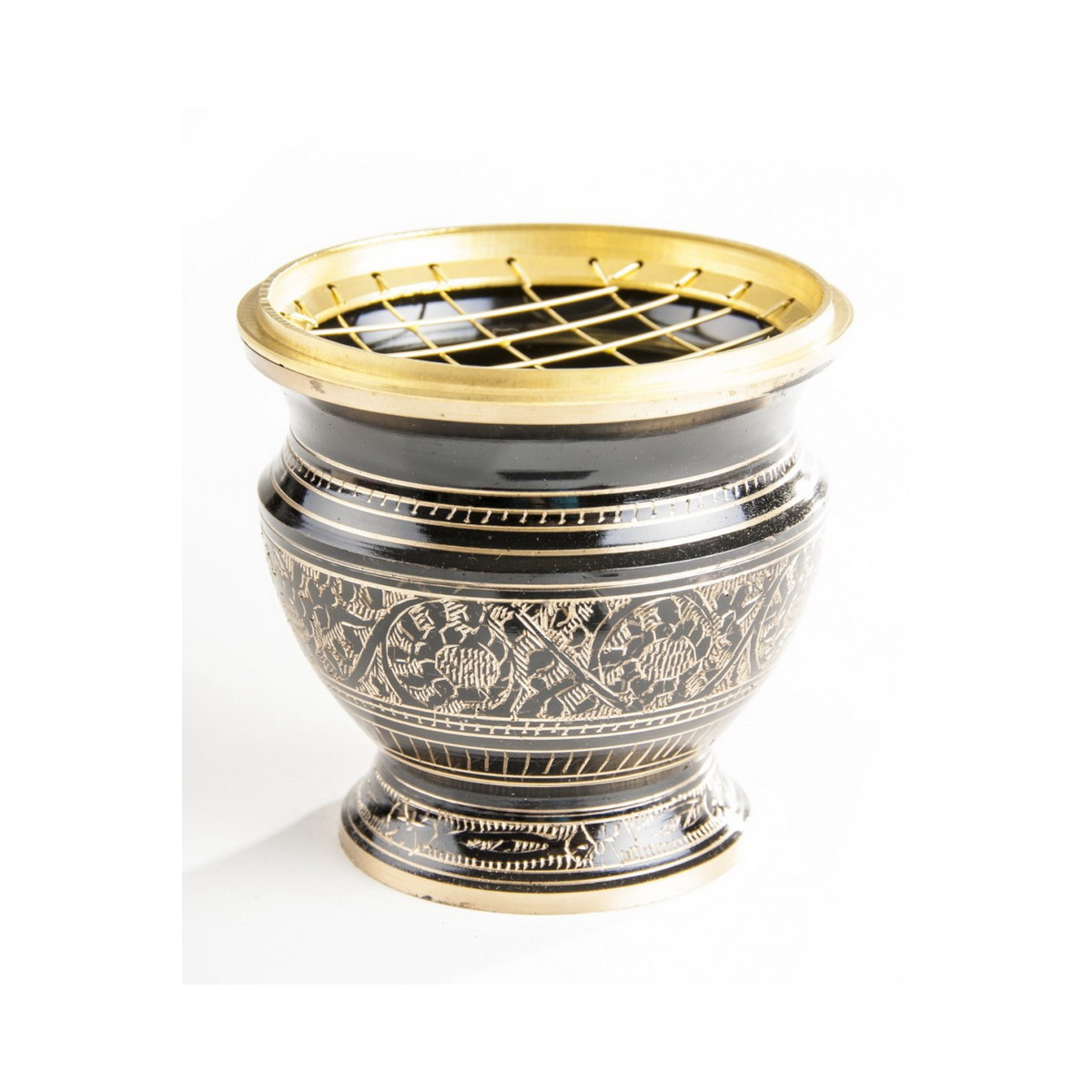 Netzräuchergefäß schwarz/gold Ø...