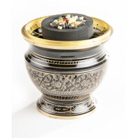 Netzräuchergefäß schwarz/gold Ø ca. 9 cm