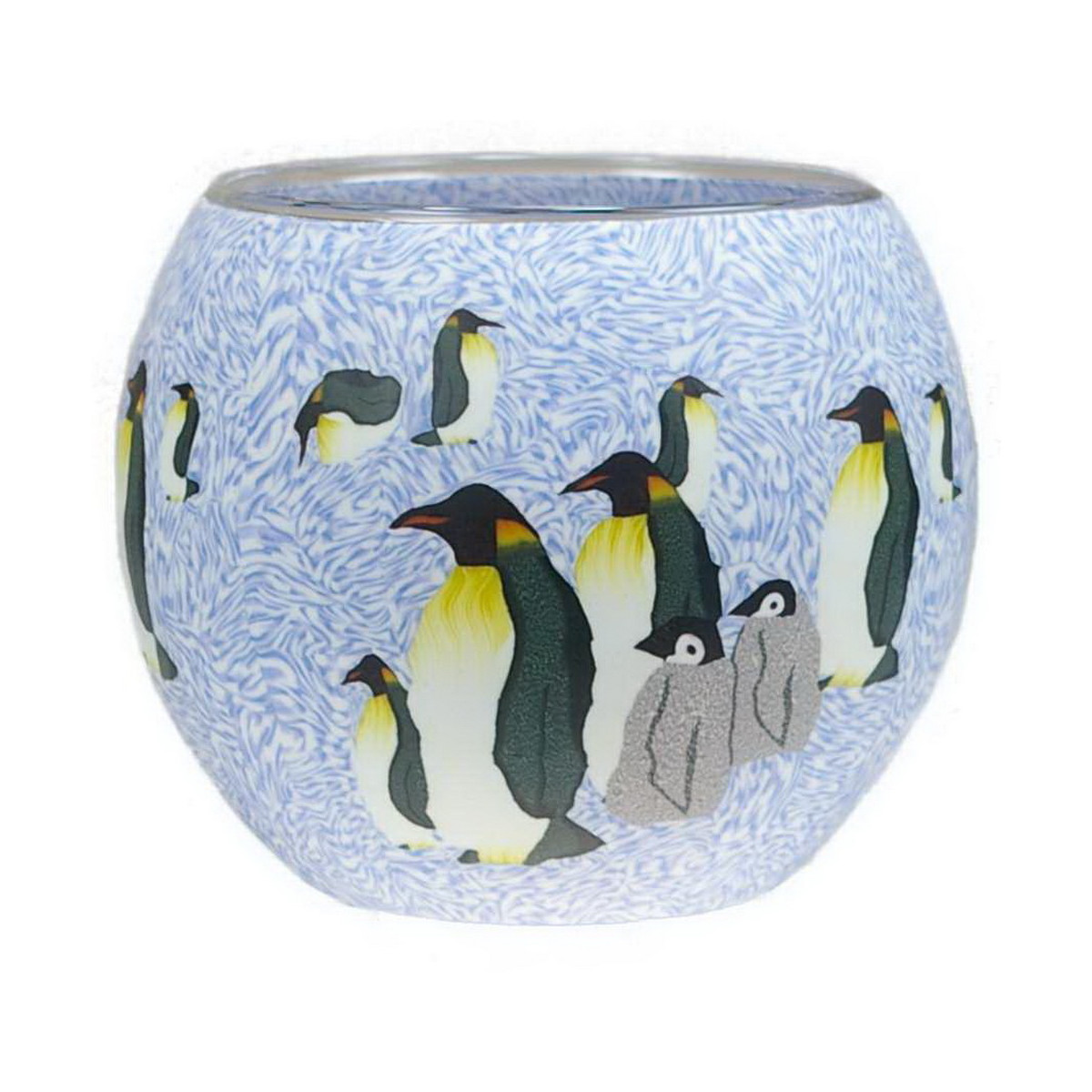 Pinguine - Windlicht Glas 11 x 11 x 9 cm