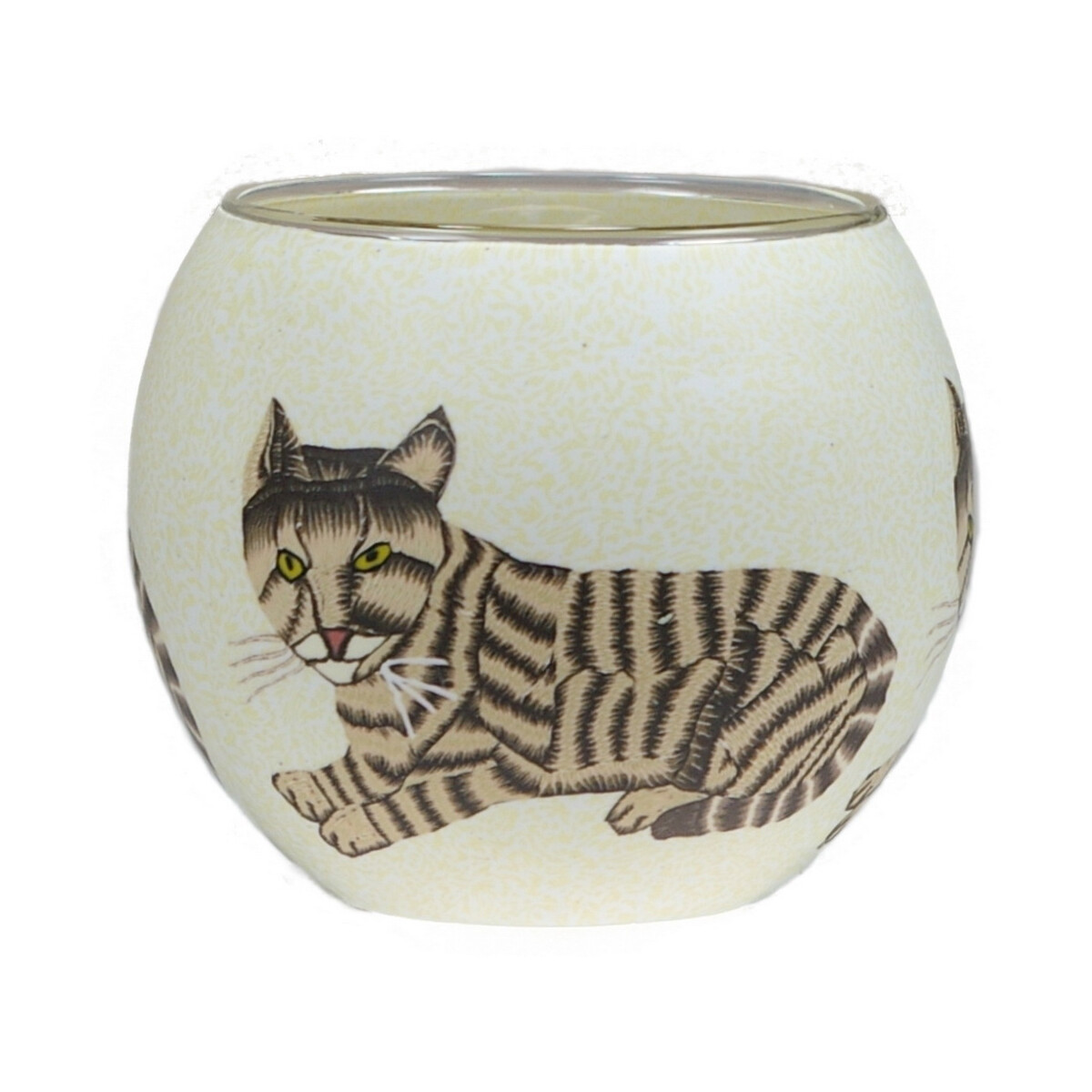 Katze - Windlicht Glas 11 x 11 x 9 cm