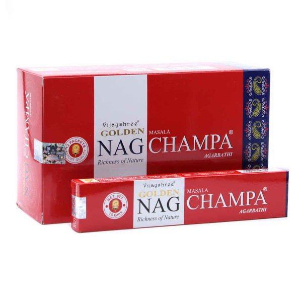 Golden Nag Champa Agarbathi Räucherstäbchen 15 g