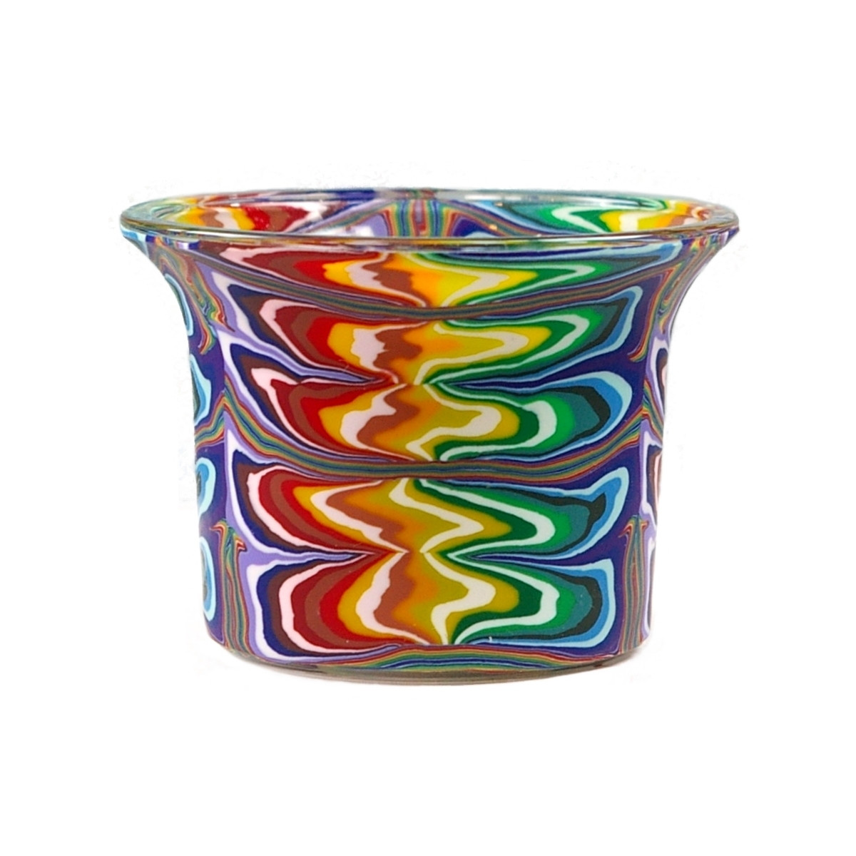 Rainbow - Teelichtglas klein 6,5 x 6,5 x 7 cm