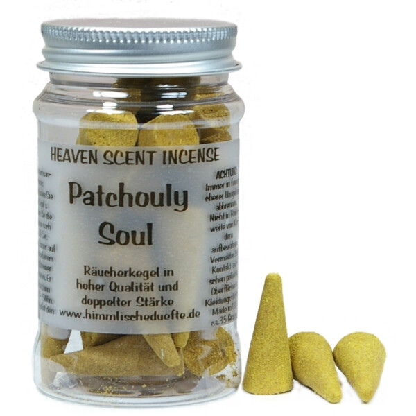 Patchouly Soul - Heaven Scent Räucherkegel in Dose