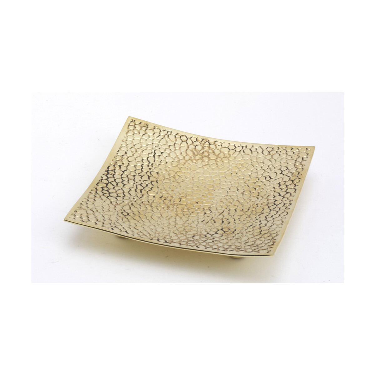 Kerzenhalter Teller viereckig 10x10 cm poliert
