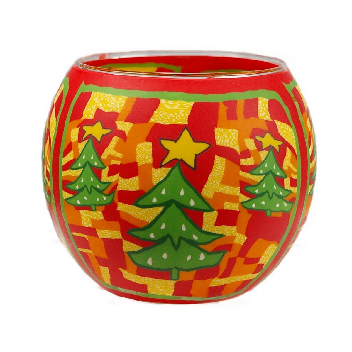 Green Christmas Tree - Windlicht Glas 11 box