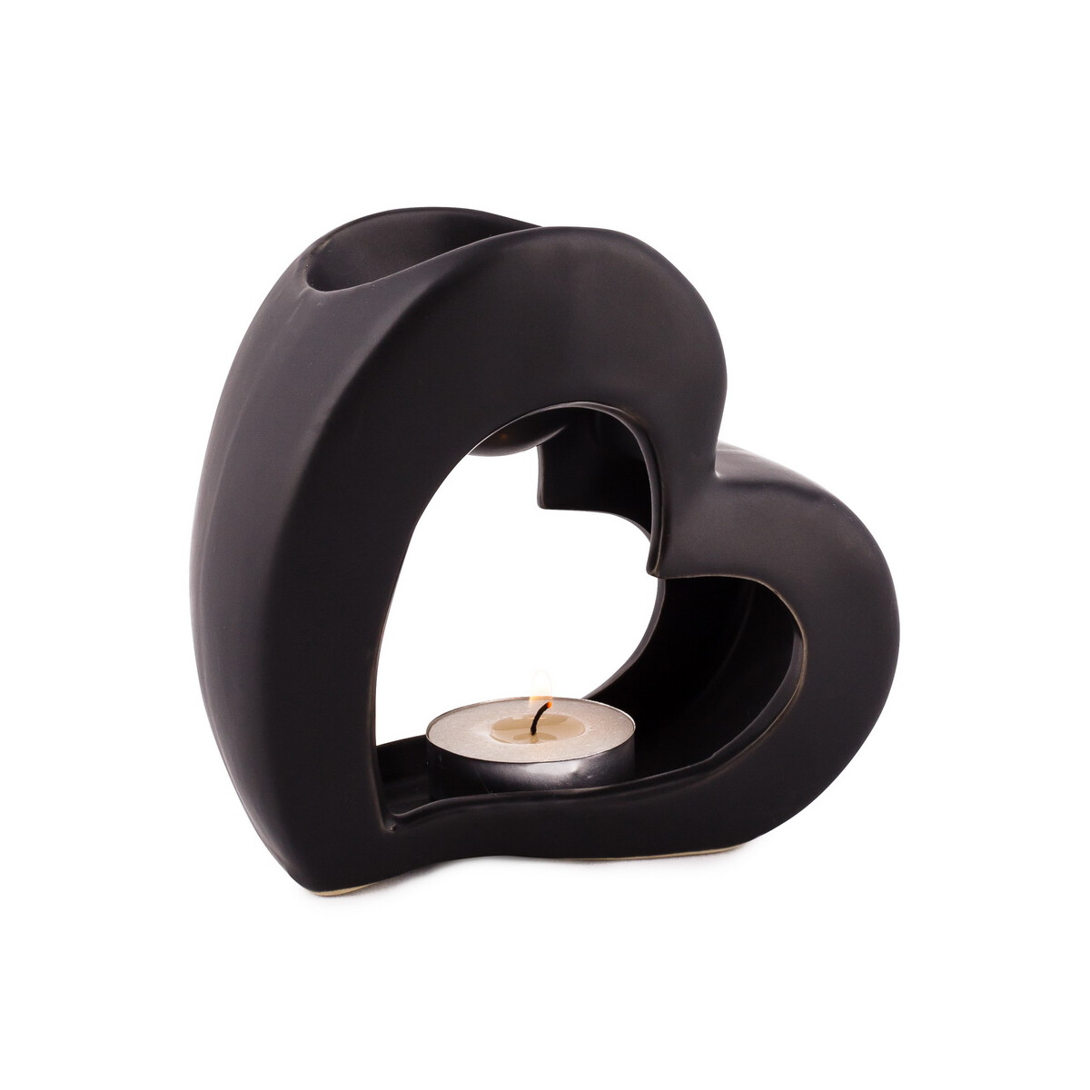 Pajoma Duftlampe Heart schwarz, H 13 cm