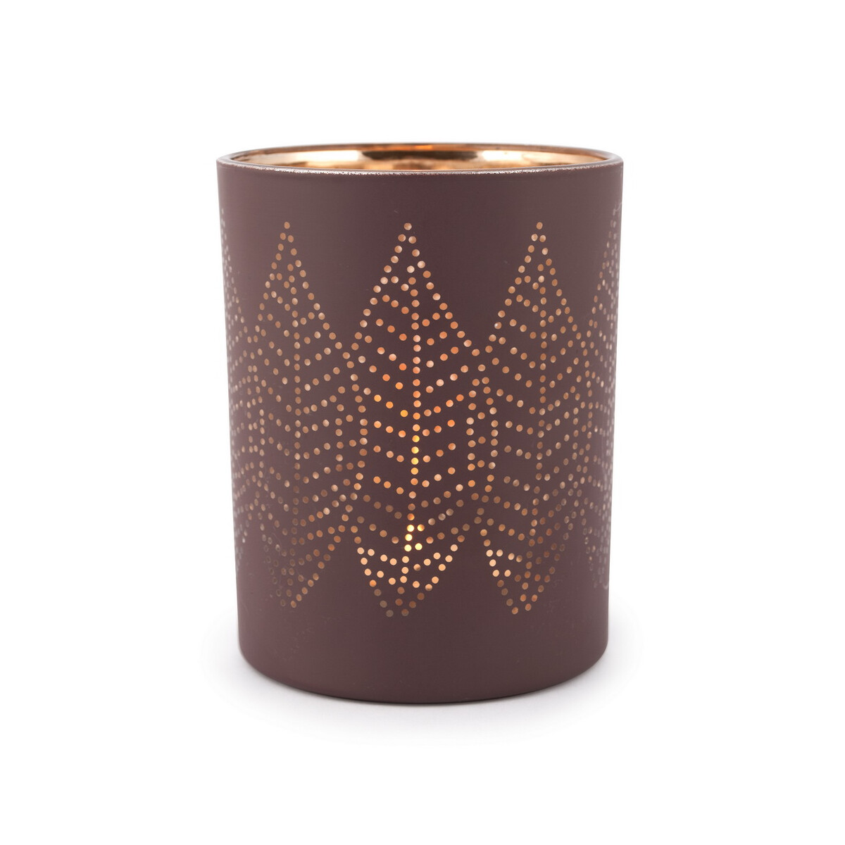Teelichthalter, Kerzenhalter "Leaf" Gr. M, Glas, b