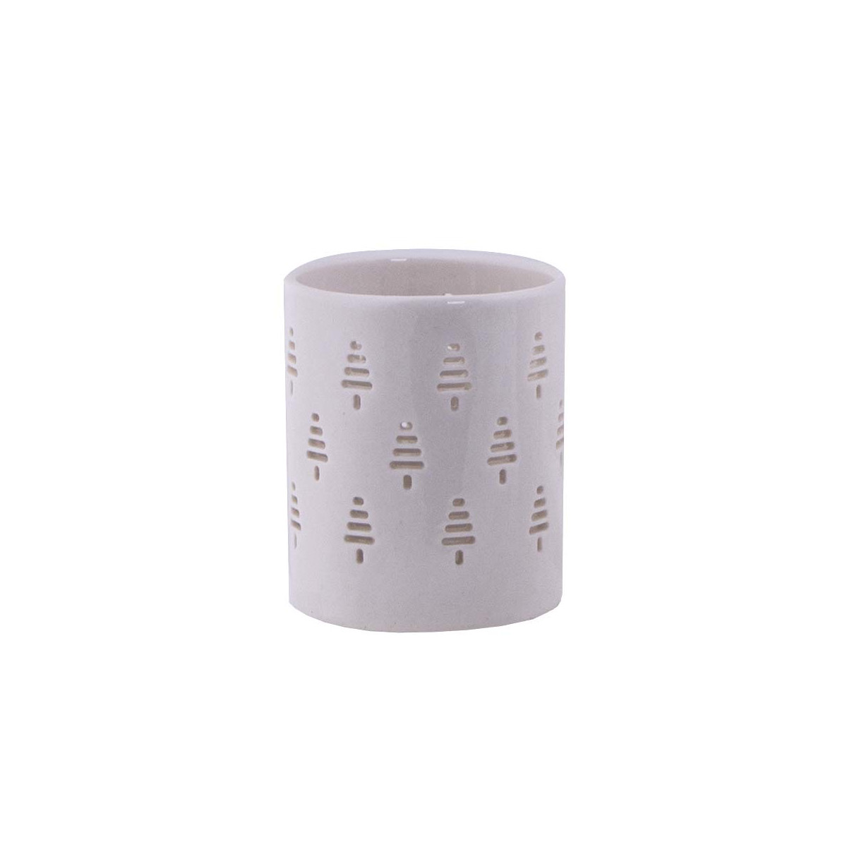 Porzellan Teelichthalter Weihnahtsbaum H: 8 cm