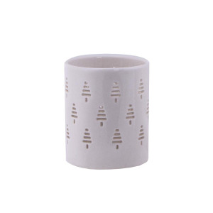 Porzellan Teelichthalter Weihnahtsbaum H: 8 cm