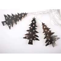 Metall Girlande Weihnachts-Bäume mit LED Beleuchtung