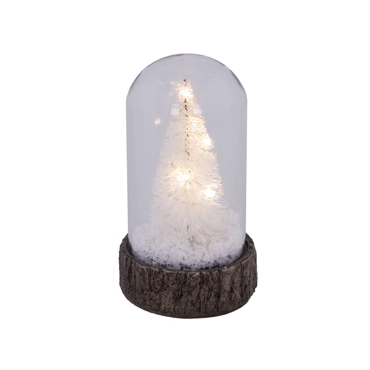Glas Dome mit Baum und Schnee mit LED Beleuchtung