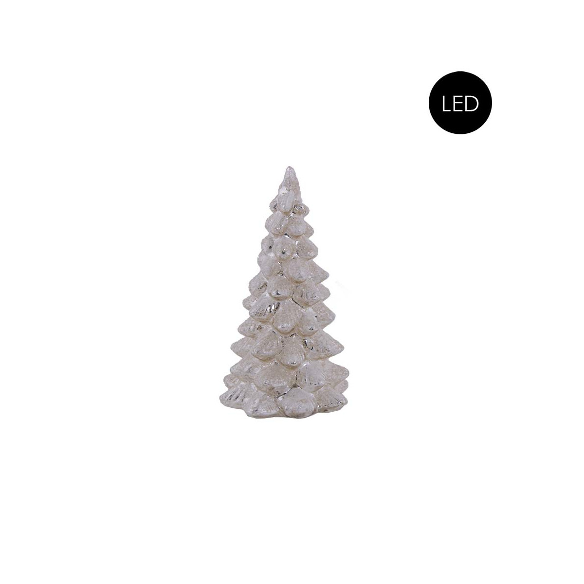 Deko Glas-Weihnachtsbaum Frost S + LED Beleuchtung