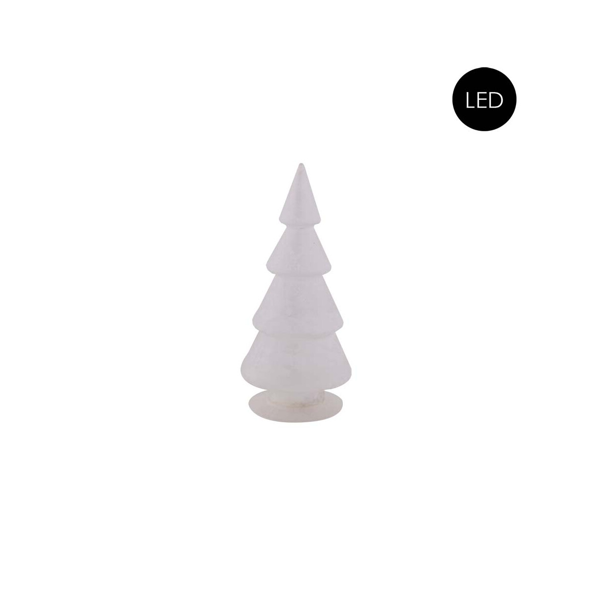 Glas Weihnachtsbaum Frostet Glas + LED Batteriebetrieben, Gr