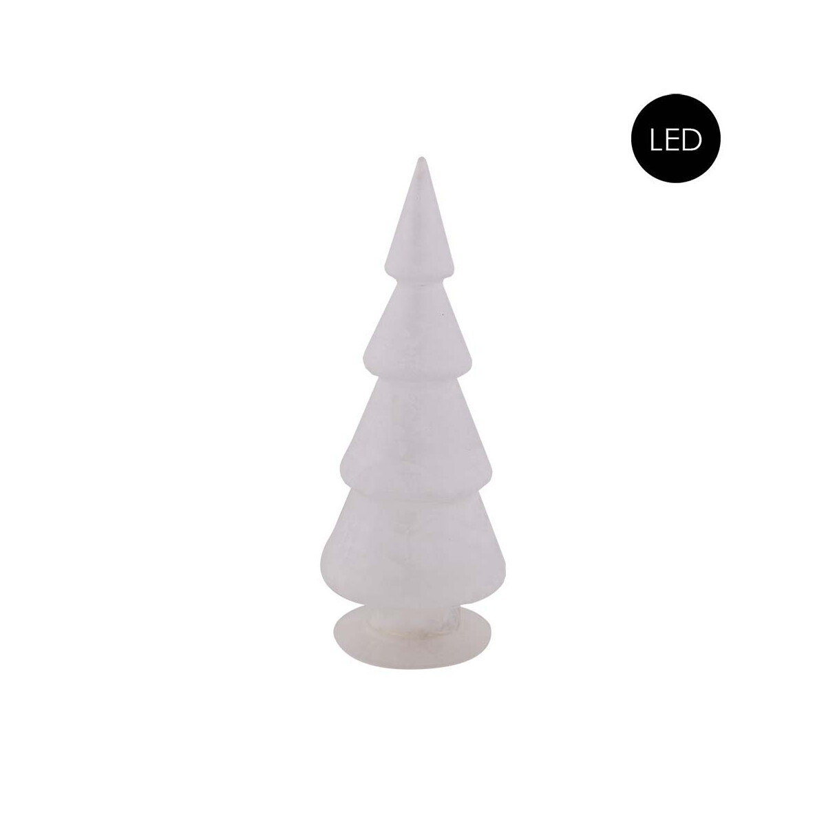 Glas Weihnachtsbaum Frostet Glas + LED Batteriebetrieben, Gr