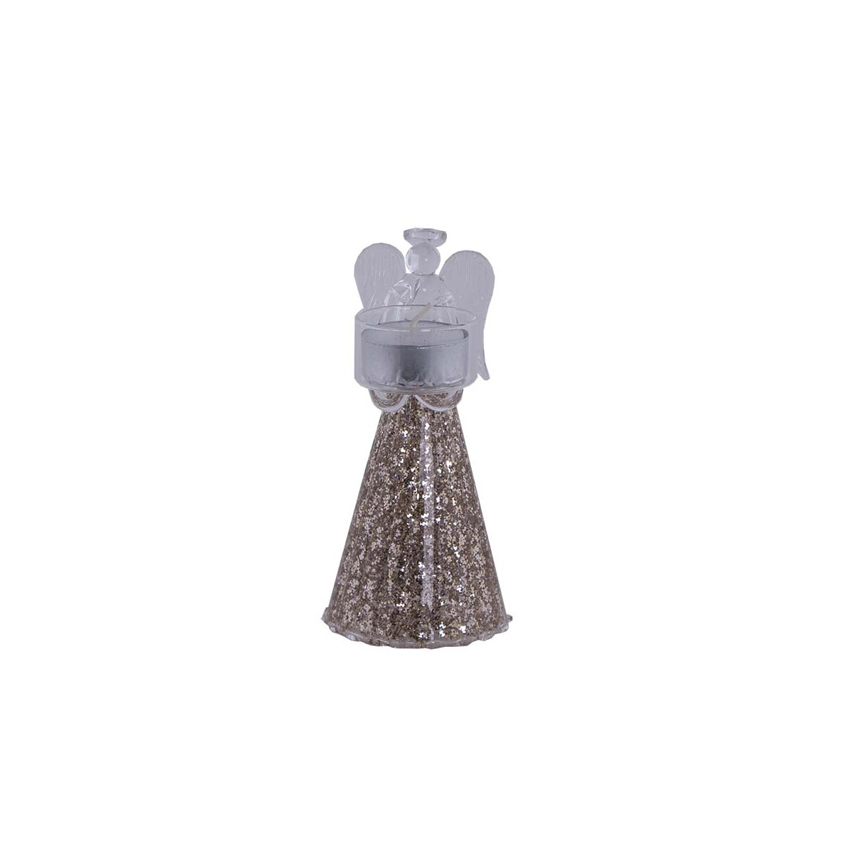 Glasengel Teelichthalter mit Glitter, Gr box