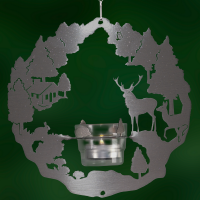 Waldszene Hirsch 200 Orbit Edelstahl-Windspiel