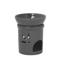 Duftlampe DUO schwarz Keramik 2teilig, H: 11 cm Ø 9 cm
