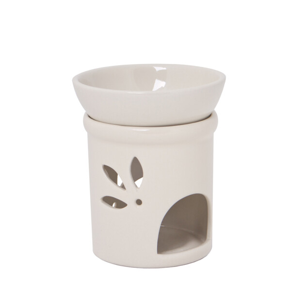 Duftlampe DUO creme Keramik 2teilig, H: 11 cm Ø 9 cm