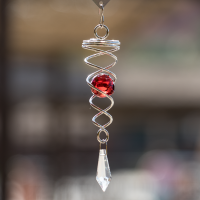 Orbit Little Crystal Twister, red Inklusive 2 Glasobjekte mit Facettschlif