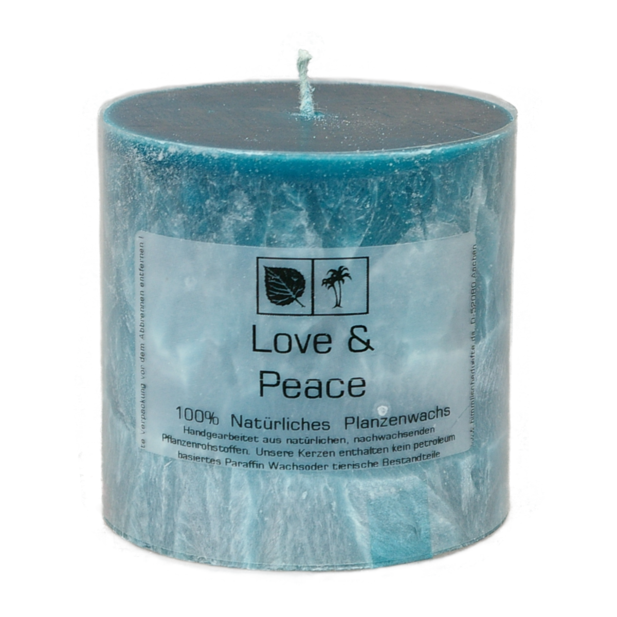 Love & Peace, Marmorierte Heaven Scent Stumpenkerze 7,5 