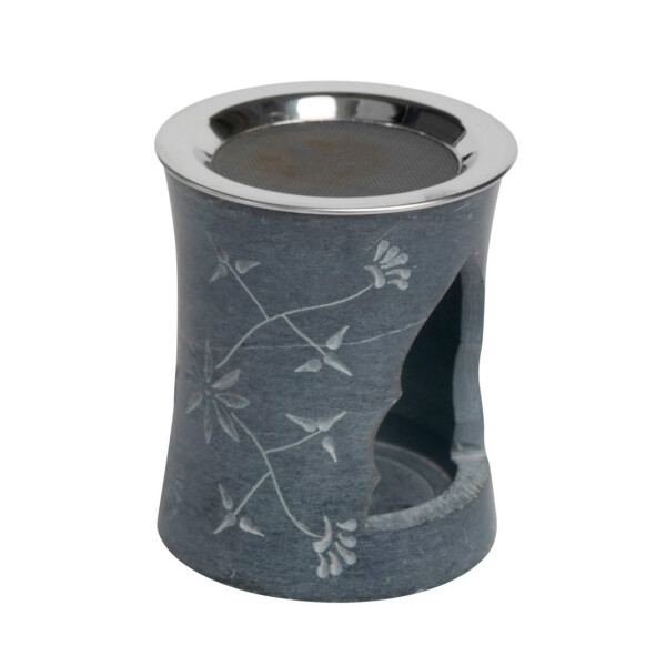 Räucherstövchen aus Speckstein, Siebgefäß H 9 cm