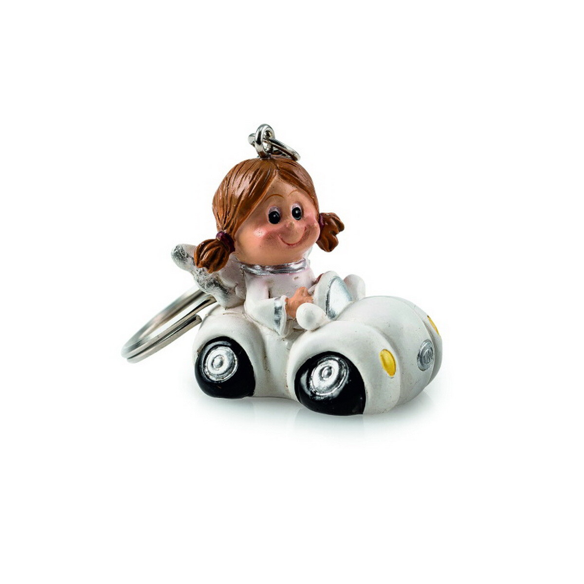 Schlüsselanhänger Schutzengel Sarah im Auto