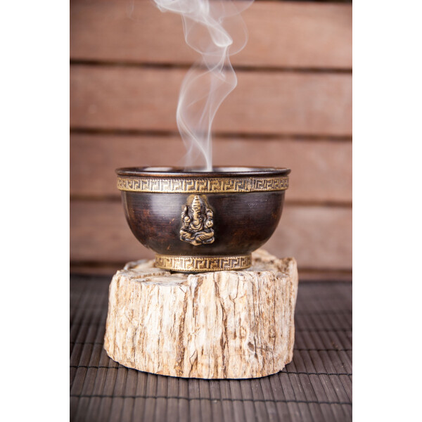 Ganesha Räucherschale aus Kupfer