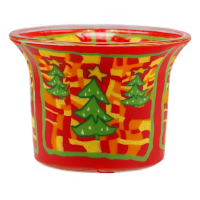Green Christmas Tree - Teelichtglas klein 6,5 x 6,5 x 7 cm