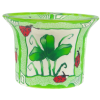 Green Leaves - Teelichtglas klein 6,5 x 6,5 x 7 cm