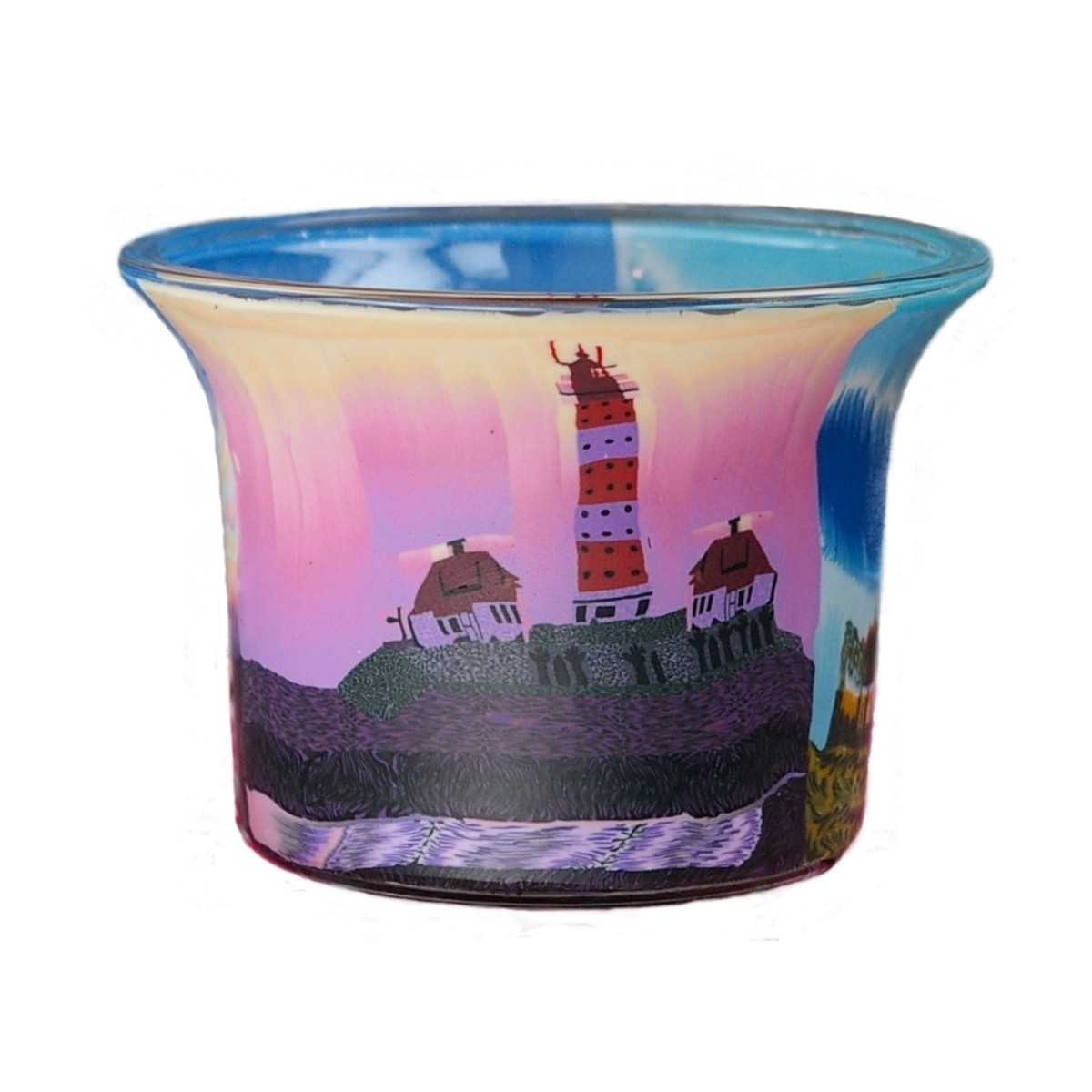 Lighthouse 1 - Teelichtglas klein 6,5 x 6,5 x 7 cm