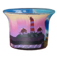 Lighthouse 1 - Teelichtglas klein 6,5 x 6,5 x 7 cm