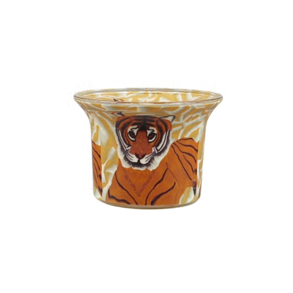 Tiger Teelichtglas - Teelichtglas klein 6,5 x 6,5 x 7 cm
