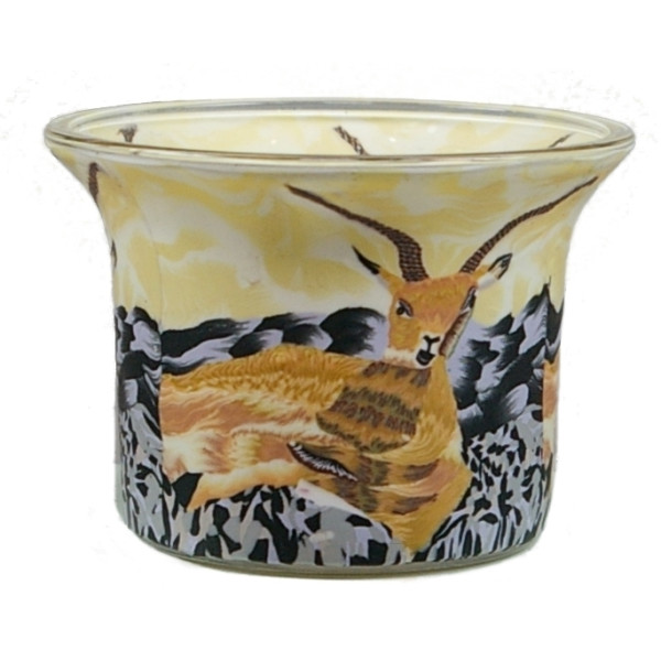 Antilope - Teelichtglas klein 6,5 x 6,5 x 7 cm