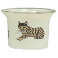 Katze - Teelichtglas klein 6,5 x 6,5 x 7 cm