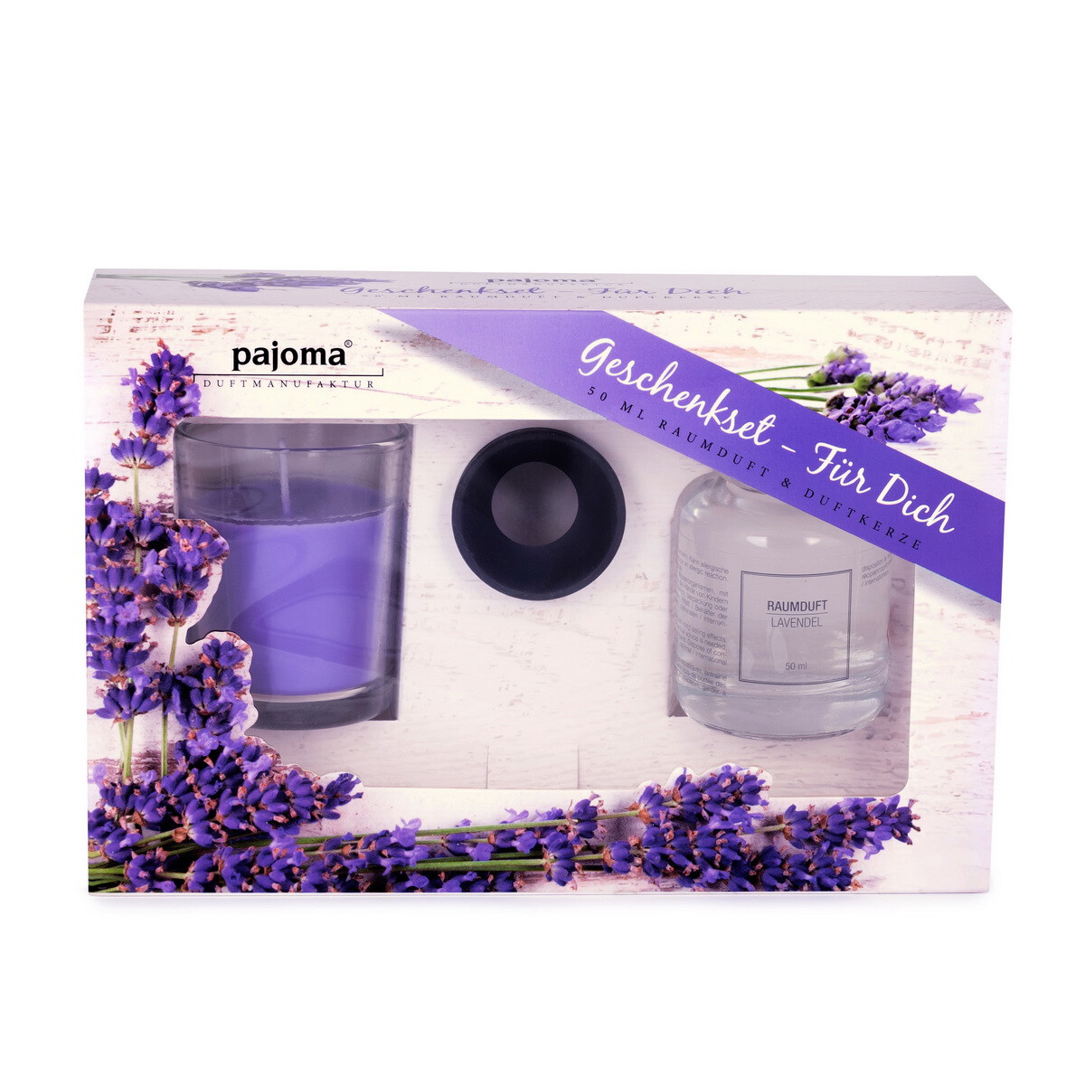 Geschenkset- Für Dich, Raumduft + Duftkerze Lavendel