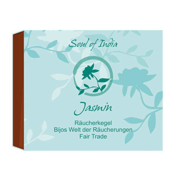 Jasmin - Soul of India - FAIR TRADE Räucherkegel
