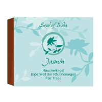 Jasmin - Soul of India - FAIR TRADE Räucherkegel