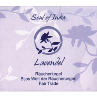 Lavendel - Soul of India - FAIR TRADE Räucherkegel