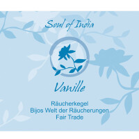 Vanille - Soul of India - FAIR TRADE Räucherkegel