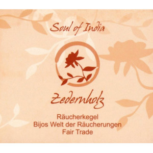 Zedernholz - Soul of India - FAIR TRADE R&auml;ucherkegel